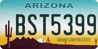 AZ license plate BST5399