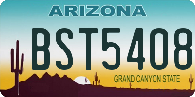 AZ license plate BST5408