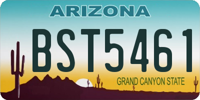 AZ license plate BST5461