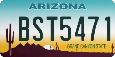 AZ license plate BST5471