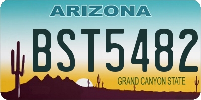 AZ license plate BST5482