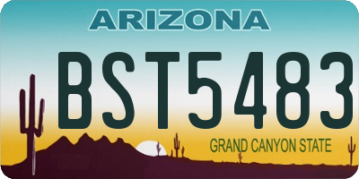 AZ license plate BST5483