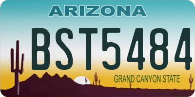 AZ license plate BST5484