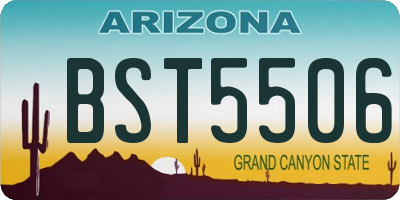 AZ license plate BST5506