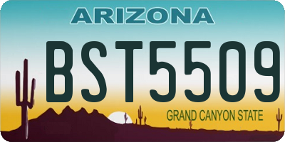 AZ license plate BST5509