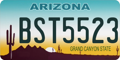 AZ license plate BST5523