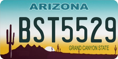 AZ license plate BST5529