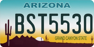 AZ license plate BST5530