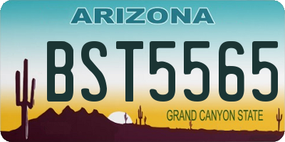 AZ license plate BST5565