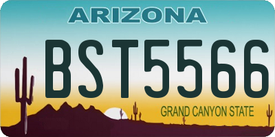 AZ license plate BST5566