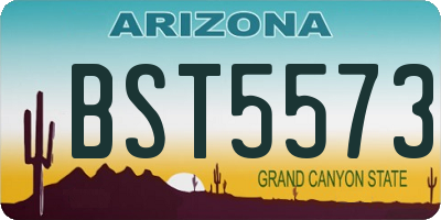AZ license plate BST5573
