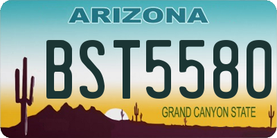 AZ license plate BST5580