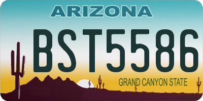 AZ license plate BST5586