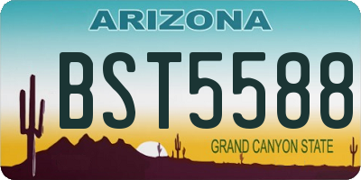 AZ license plate BST5588