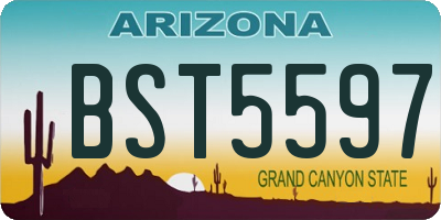 AZ license plate BST5597