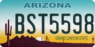AZ license plate BST5598
