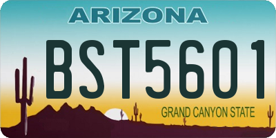 AZ license plate BST5601