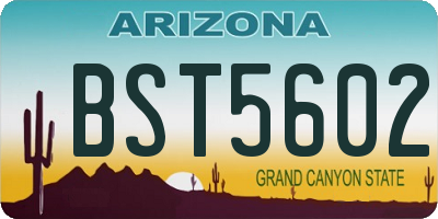 AZ license plate BST5602