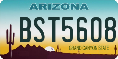 AZ license plate BST5608