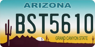 AZ license plate BST5610