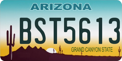 AZ license plate BST5613