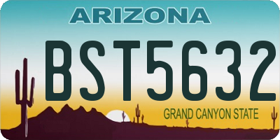 AZ license plate BST5632