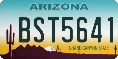 AZ license plate BST5641