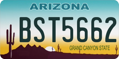 AZ license plate BST5662