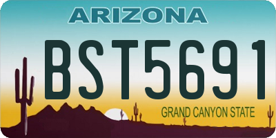 AZ license plate BST5691