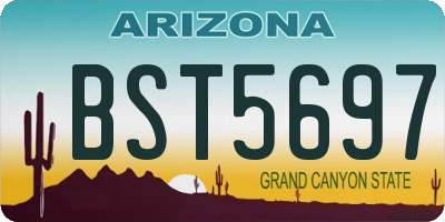 AZ license plate BST5697