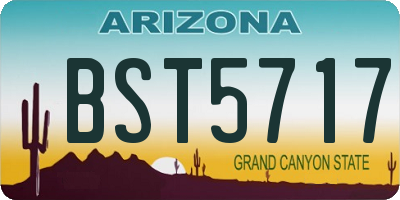 AZ license plate BST5717