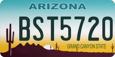 AZ license plate BST5720