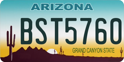 AZ license plate BST5760