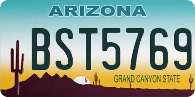 AZ license plate BST5769