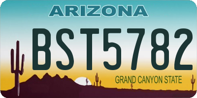 AZ license plate BST5782