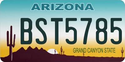AZ license plate BST5785