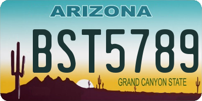 AZ license plate BST5789