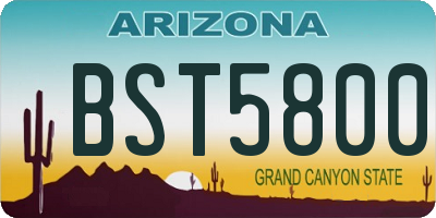 AZ license plate BST5800