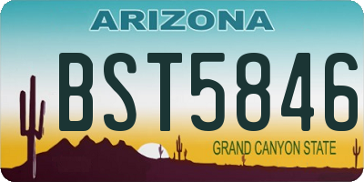 AZ license plate BST5846