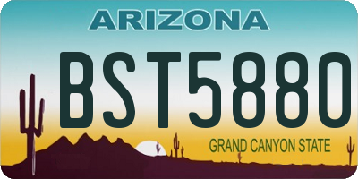 AZ license plate BST5880