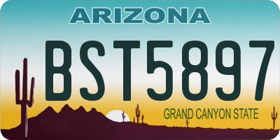 AZ license plate BST5897