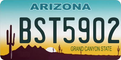 AZ license plate BST5902