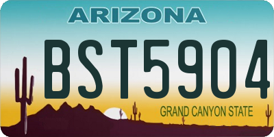 AZ license plate BST5904