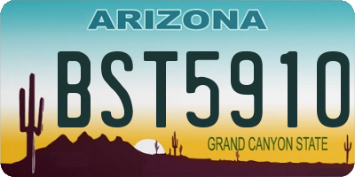 AZ license plate BST5910