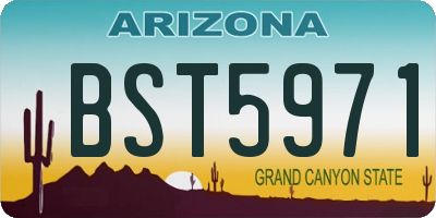 AZ license plate BST5971