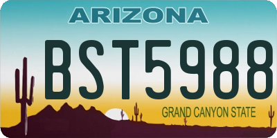 AZ license plate BST5988