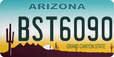 AZ license plate BST6090