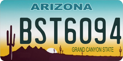 AZ license plate BST6094