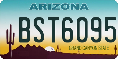 AZ license plate BST6095