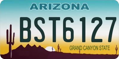 AZ license plate BST6127